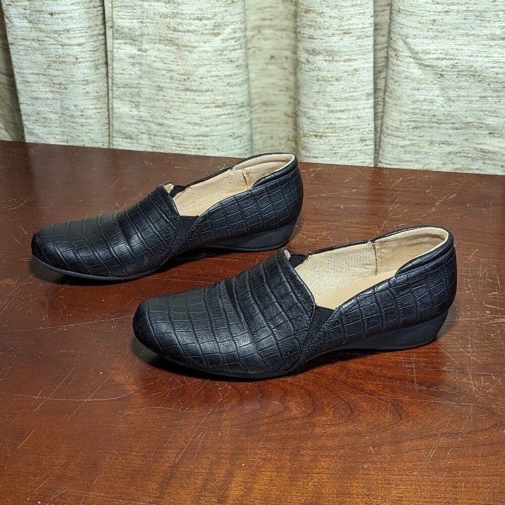 Quiet Luxury Comfort LifeStride Daphne Black Slip On Loafers Size 9M Office Work